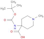 4-((tert-butoxycarbonyl)amino)-1-methylpiperidine-4-carboxylic acid