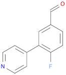 4-Fluoro-3-(pyridin-4-yl)benzaldehyde