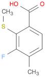 3-fluoro-4-methyl-2-(methylsulfanyl)benzoic acid