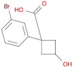 1-(3-bromophenyl)-3-hydroxycyclobutane-1-carboxylic acid