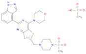 4-(2-(1H-indazol-4-yl)-6-((4-(methylsulfonyl)piperazin-1-yl)methyl)thieno[3,2-d]pyrimidin-4-yl)m...