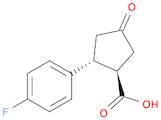 Cyclopentanecarboxylic acid, 2-(4-fluorophenyl)-4-oxo-, trans-