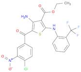 ethyl 4-amino-5-(4-chloro-3-nitrobenzoyl)-2-[2-(trifluoromethyl)anilino]thiophene-3-carboxylate