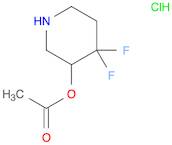 4,4-Difluoropiperidin-3-yl acetate hydrochloride