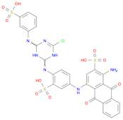 1-amino-4-((4-((6-chloro-4-((3-sulfophenyl)imino)-3,4-dihydro-1,3,5-triazin-2(1H)-ylidene)amino)-3…