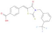 4-[[4-Oxo-2-thioxo-3-[3-(trifluoromethyl)benzyl]thiazolidin-5-ylidene]methyl]benzoicAcid