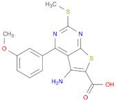 5-amino-4-(3-methoxyphenyl)-2-(methylthio)thieno[2,3-d]pyrimidine-6-carboxylic acid