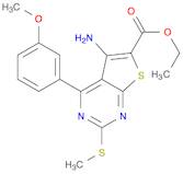 ethyl 5-amino-4-(3-methoxyphenyl)-2-(methylthio)thieno[2,3-d]pyrimidine-6-carboxylate