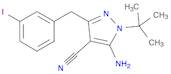 5-amino-1-tert-butyl-3-[(3-iodophenyl)methyl]-1H-pyrazole-4-carbonitrile