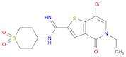 7-bromo-N-(1,1-dioxidotetrahydro-2H-thiopyran-4-yl)-5-ethyl-4-oxo-4,5-dihydrothieno[3,2-c]pyridine…