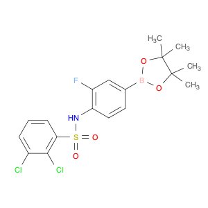 2,3-dichloro-N-(2-fluoro-4-(4,4,5,5-tetramethyl-1,3,2-dioxaborolan-2-yl)phenyl)benzenesulfonamide