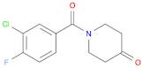 1-(3-chloro-4-fluorobenzoyl)piperidin-4-one