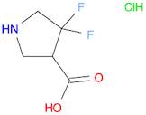 4,4-difluoropyrrolidine-3-carboxylic acid hydrochloride