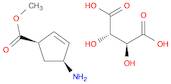 (2S,3S)-2,3-Dihydroxysuccinic acid - methyl (1R,4S)-4-amino-2-cyclopentene-1-carboxylate (1:1)