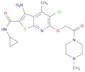 Thieno[2,3-b]pyridine-2-carboxamide,3-amino-5-chloro-N-cyclopropyl-4-methyl-6-[2-(4-methyl-1-pip...