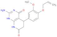 2-amino-5-[3-methoxy-4-(prop-2-en-1-yloxy)phenyl]-3H,4H,5H,6H,7H,8H-pyrido[2,3-d]pyrimidine-4,7-...