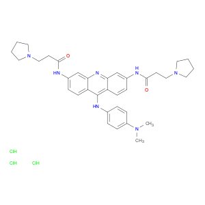 N,N'-[9[[4-(Dimethylamino)phenyl]amino]-3,6-acridinediyl]bis-1-pyrrolidinepropanamide trihydrochlo…