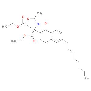 Diethyl 2-acetamido-2-(6-octyl-1-oxo-1,2,3,4-tetrahydronaphthalen-2-yl)malonate