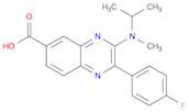 2-(4-fluorophenyl)-3-[methyl(propan-2-yl)amino]quinoxaline-6-carboxylic acid