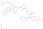 3,3-Dimethyl-2-[2-[2-chloro-3-[2-[1,3-dihydro-3,3-dimethyl-5-sulfo-1-(4-sulfobutyl)-2H-indol-2-yli…