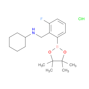 2-(N-Cyclohexylaminomethyl)-3-fluorophenylboronic acid, pinacol ester, HCl