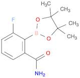 2-Carbamoyl-6-fluorophenylboronic acid pinacol ester