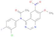 N-(3-Chloro-4-fluorophenyl)-N-(7-methoxy-6-nitroquinazolin-4-yl)acetamide