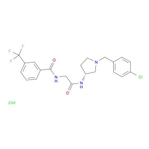 (R)-N-(2-((1-(4-Chlorobenzyl)pyrrolidin-3-yl)amino)-2-oxoethyl)-3-(trifluoromethyl)benzamide hydro…