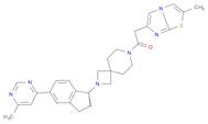 1-[2-[(1R)-2,3-Dihydro-5-(6-methyl-4-pyrimidinyl)-1H-inden-1-yl]-2,7-diazaspiro[3,5]non-7-yl]-2-...