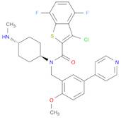 3-Chloro-4,7-difluoro-N-[[2-methoxy-5-(4-pyridinyl)phenyl]methyl]-N-trans-4-(methylamino)cyclohe...