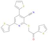 2-((2-Oxo-2-(thiophen-2-yl)ethyl)thio)-4,6-di(thiophen-2-yl)nicotinonitrile