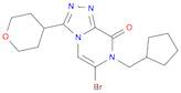 6-Bromo-7-(cyclopentylmethyl)-3-(tetrahydro-2H-pyran-4-yl)-1,2,4-triazolo[4,3-a]pyrazin-8(7H)-one