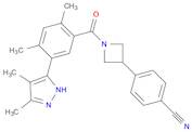 4-(1-(5-(3,4-Dimethyl-1H-pyrazol-5-yl)-2,4-dimethylbenzoyl)azetidin-3-yl)benzonitrile