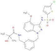 N-[[3-[[3-[[(5-chloro-2-thienyl)sulfonyl]amino]-4-methoxy-1H-indazol-1-yl]methyl]phenyl]methyl]-...