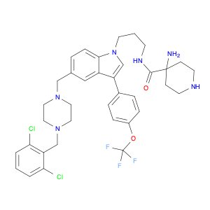 4-Amino-N-[3-[5-[[4-[(2,6-dichlorophenyl)methyl]-1-piperazinyl]methyl]-3-[4-(trifluoromethoxy)phen…