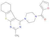 2-Furanyl[4-(5,6,7,8-tetrahydro-2-methyl[1]benzothieno[2,3-d]pyrimidin-4-yl)-1-piperazinyl]metha...