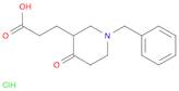 3-(1-Benzyl-4-oxopiperidin-3-yl)propanoic acid hydrochloride