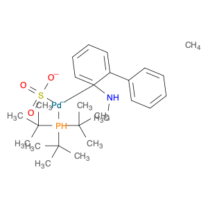 Methanesulfonato(tri-t-butylphosphino)(2'-methylamino-1,1'-biphenyl-2-yl)palladium(II), 98% [P(t-B…