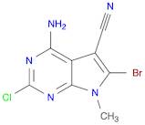 4-amino-6-bromo-2-chloro-7-methyl-7H-pyrrolo[2,3-d]pyrimidine-5-carbonitrile