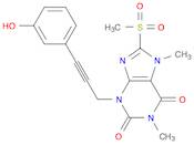 3,7-Dihydro-3-[3-(3-hydroxyphenyl)-2-propyn-1-yl]-1,7-dimethyl-8-(methylsulfonyl)-1H-purine-2,6-...