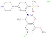 Benzenemethanamine, 5-chloro-2,3-dimethoxy-α-methyl-N-[2-(methylsulfonyl)-5-(1-piperazinyl)phenyl]…