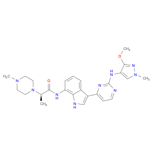 (R)-N-(3-{2-[(3-Methoxy-1-methyl-1H-pyrazol-4-yl)amino]pyrimidin-4-yl}-1H-indol-7-yl)-2-(4-methylp…