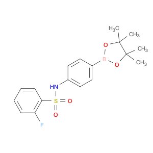 2-Fluoro-N-(4-(4,4,5,5-tetramethyl-1,3,2-dioxaborolan-2-yl)phenyl)benzenesulfonamide