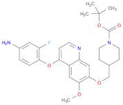tert-Butyl 4-(((4-(4-amino-2-fluorophenoxy)-6-methoxyquinolin-7-yl)oxy)methyl)piperidine-1-carboxy…