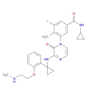 N-Cyclopropyl-3-fluoro-4-methyl-5-(3-((1-(2-(2-(methylamino)ethoxy)phenyl)cyclopropyl)amino)-2-oxo…