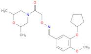 (E)-3-(Cyclopentyloxy)-4-methoxybenzaldehyde O-(2-(2,6-dimethylmorpholino)-2-oxoethyl) oxime