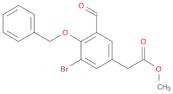 Benzeneacetic acid, 3-bromo-5-formyl-4-(phenylmethoxy)-, methyl ester