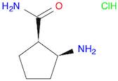 Cyclopentanecarboxamide, 2-amino-, monohydrochloride, (1R,2S)-rel-