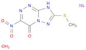 [1,2,4]Triazolo[5,1-c][1,2,4]triazin-4(6H)-one, 7-(methylthio)-3-nitro-,sodium salt, hydrate (1:1:…