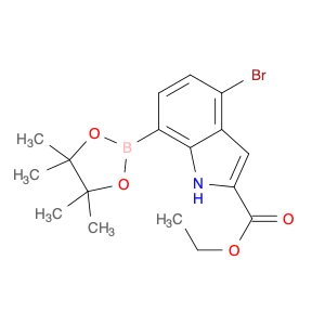 Ethyl 4-bromo-7-(tetramethyl-1,3,2-dioxaborolan-2-yl)-1H-indole-2-carboxylate